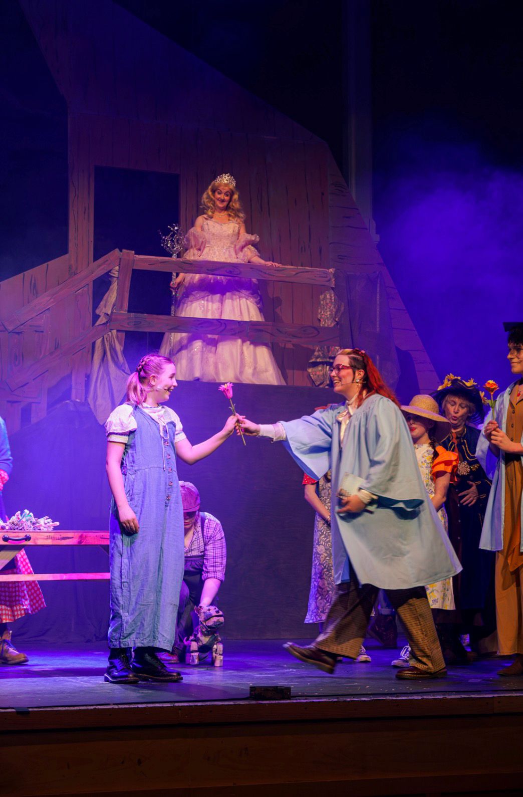 Violet Freann with the ensemble in The Wizard of Oz